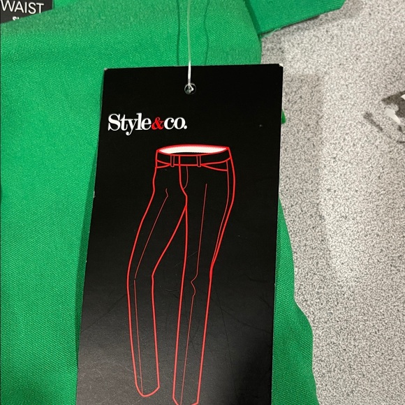 Style & Co. Women's Green Stretch Pants Size 6 - Picture 2 of 6